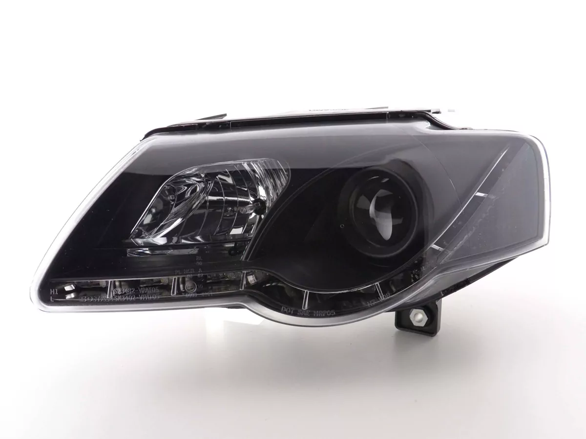 Scheinwerfer Set Daylight LED Tagfahrlicht VW Passat B6 3C schwarz