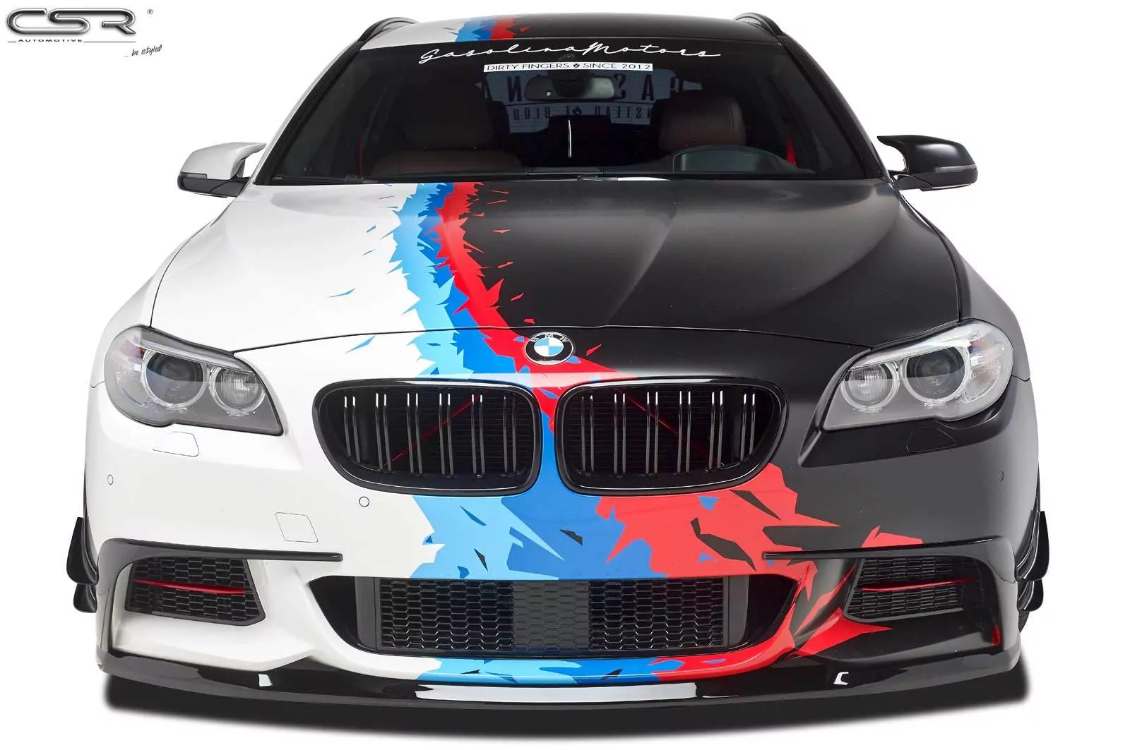 Cup-Spoilerlippe mit ABE für BMW 5er F10/F11 M-Paket CSL412-M Carbon Look (matt)
