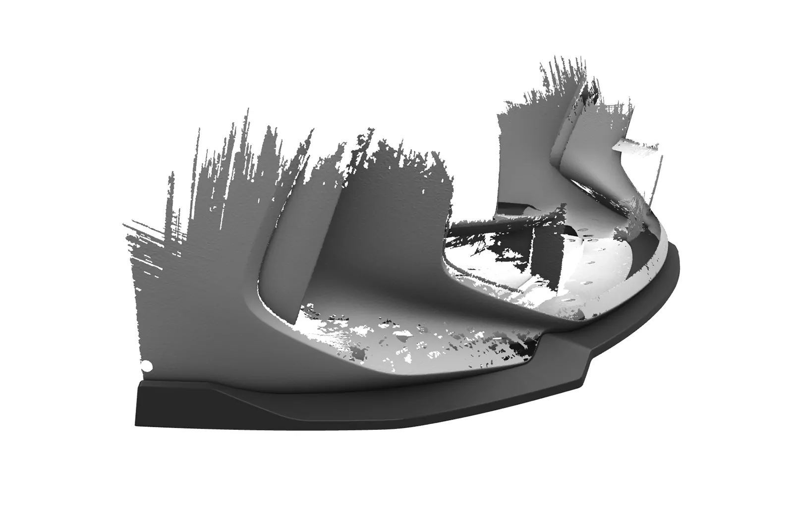 Cup-Spoilerlippe mit ABE für BMW 1er F40 M-Paket CSL621 Schwarz Strukturiert