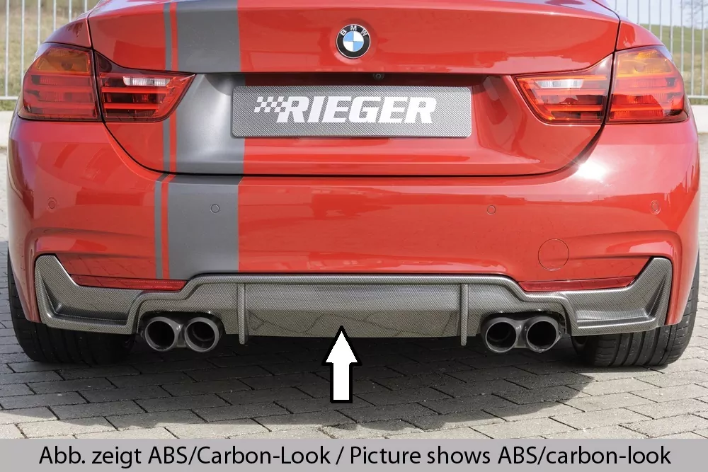 Rieger Heckeinsatz für BMW 4er F36  (3C) | Gran Coupé (5-tür.) 07.15- (ab Facelift) LCI nur für M-Paket-Heckschürze