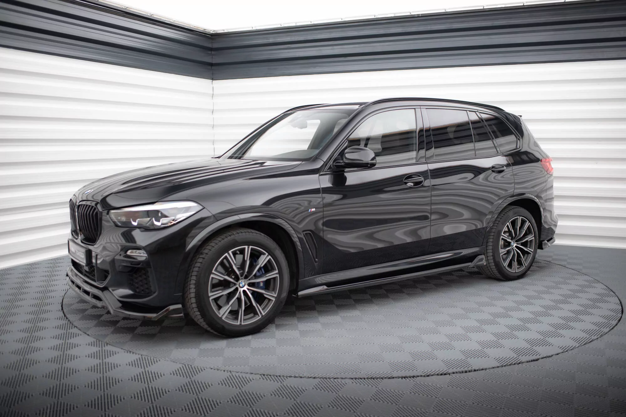 Seitenschweller Ansatz Für V.2 Für BMW X5 M-Paket G05 Schwarz Hochglanz