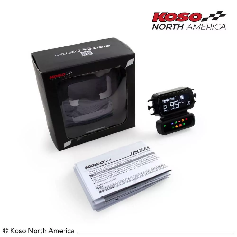 KOSO D2 Multifunktions Meter passend für HD ® Streetbob 2018+ mit ABE