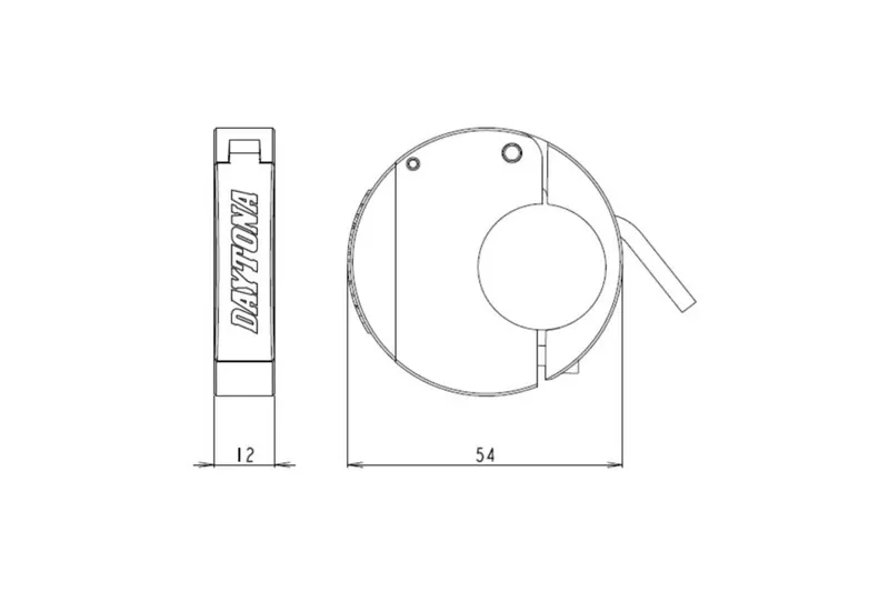 DAYTONA Slim USB Type-C Power Supply Aluminium - Handlebars Ø22,2/25,4