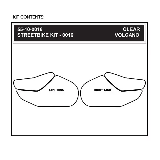 Stompgrip Traction Pad Volcano für Honda CBR1000 RR 04-07 Klar