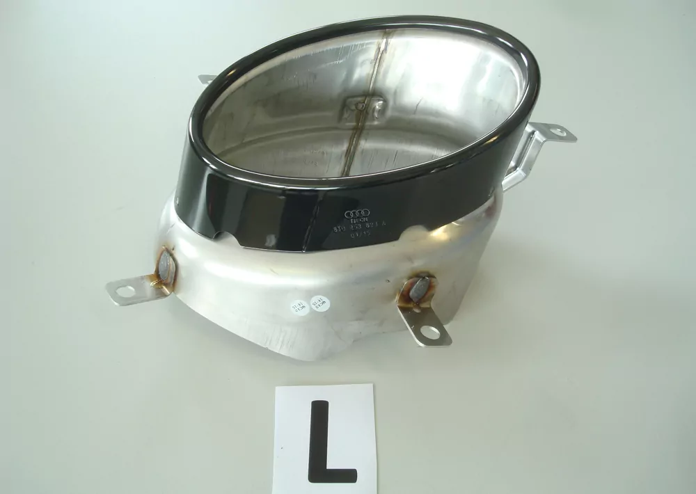 Endrohrblende links, schwarz, 185x120mm oval für Audi A5 S5 (B8/B81) Sportback 10.11-06.16 (ab Facelift)