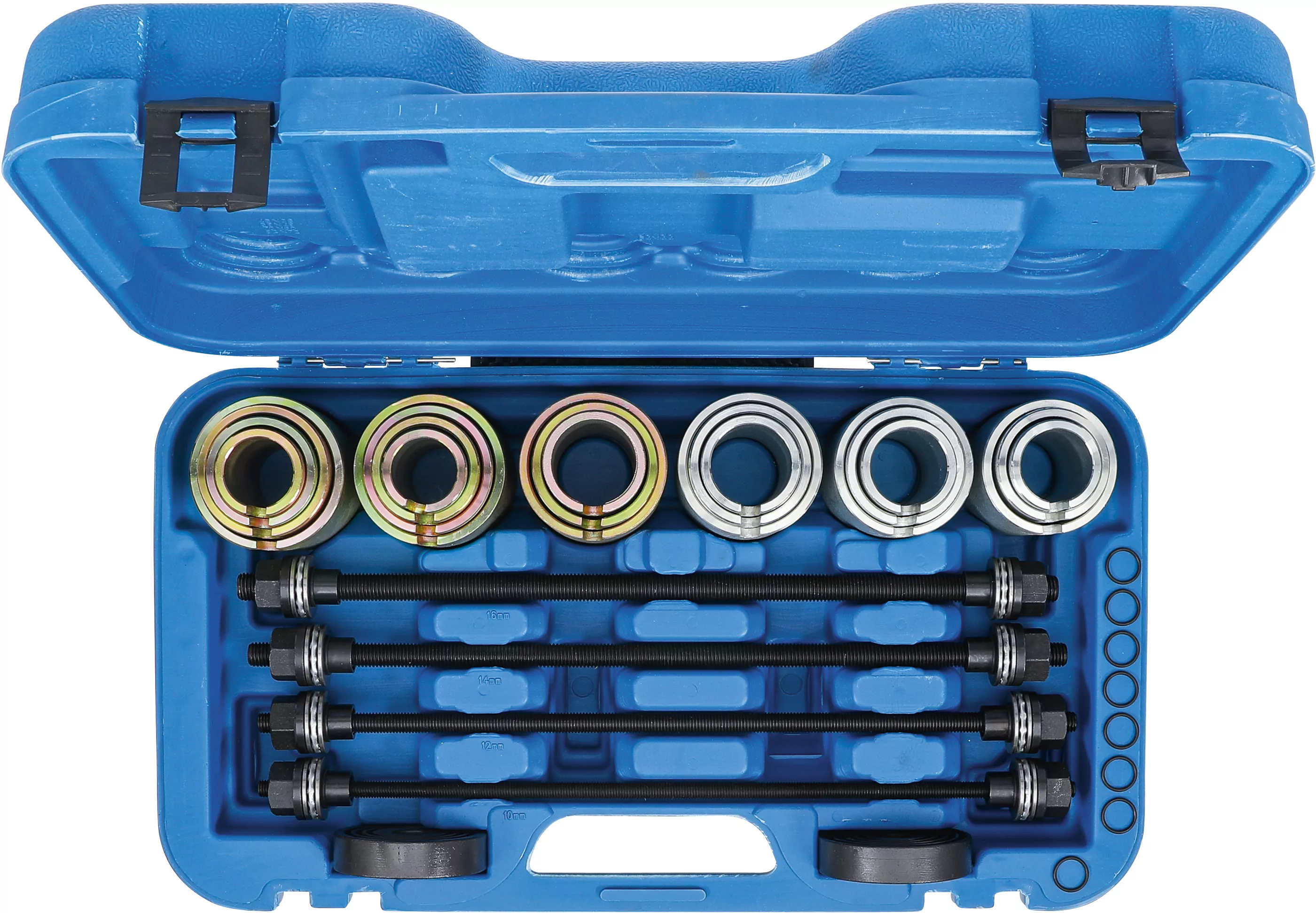 Zug- und Druckhülsen-Satz | mit 4 Spindeln | 26-tlg.
