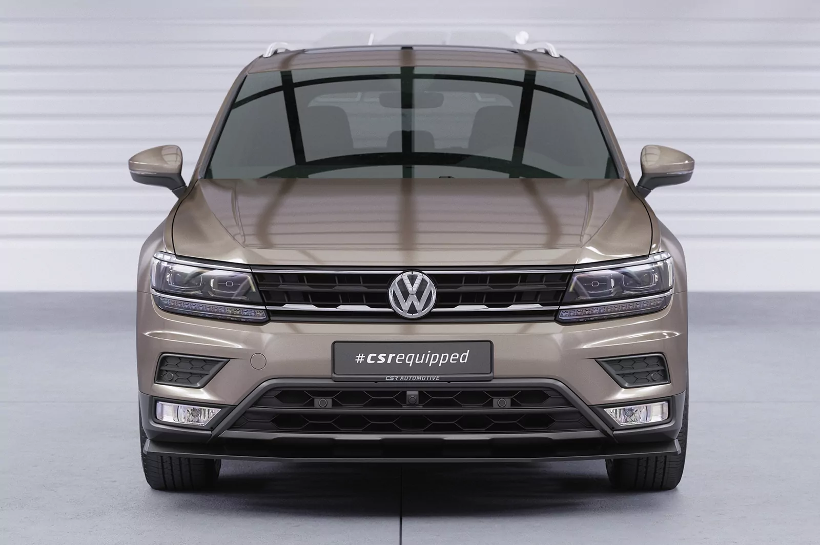 Cup-Spoilerlippe mit ABE für VW Tiguan 2 (Typ AD) Basis CSL658 Schwarz Strukturiert