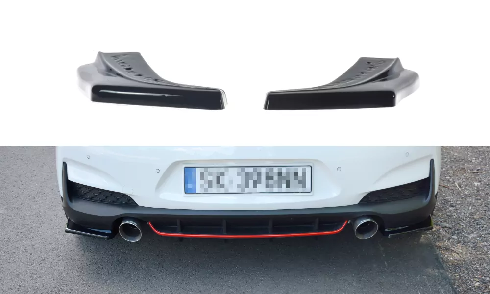 Heck Ansatz Flaps Diffusor Passend Für Diffusor Passend Für HYUNDAI I30 Mk3 N  Schwarz Hochglanz Schwarz Hochglanz