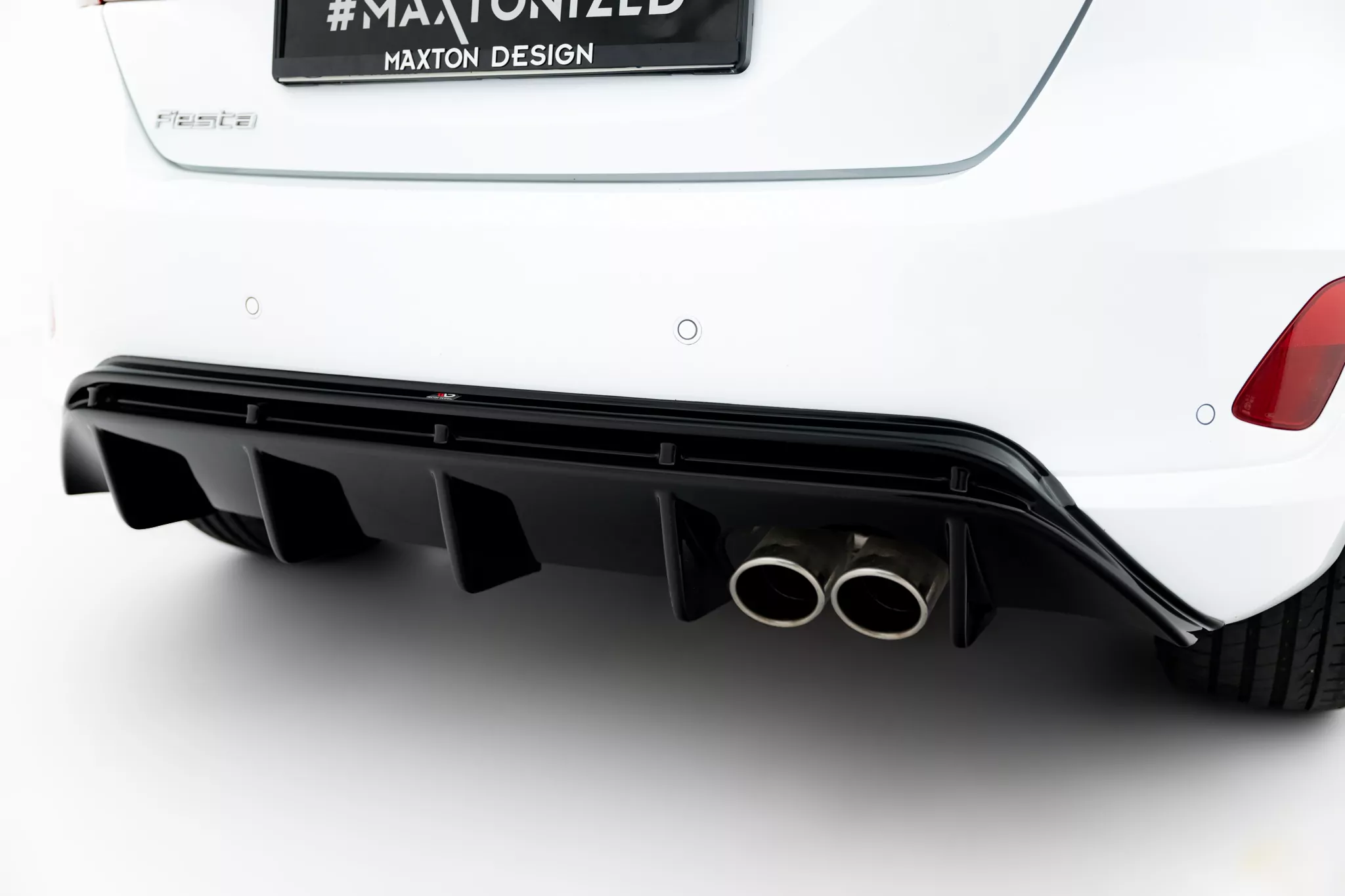 Diffusor Heck Ansatz Passend Für Passend Für V.2 Ford FIesta Mk8 ST Schwarz Hochglanz Schwarz Hochglanz