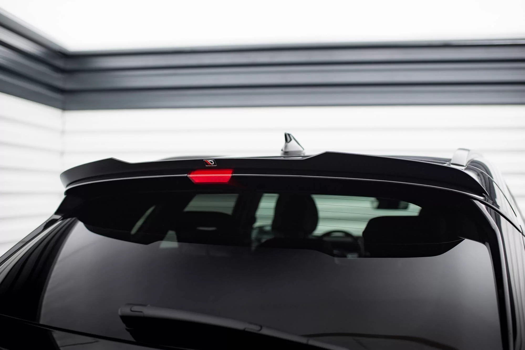 Spoiler CAP Für Hyundai Kona N-Line Mk2 Schwarz Hochglanz