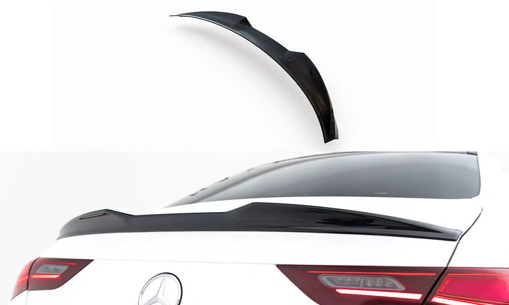 Spoiler CAP Für 3D Mercedes-Benz CLA Coupe C118 Facelift Schwarz Hochglanz
