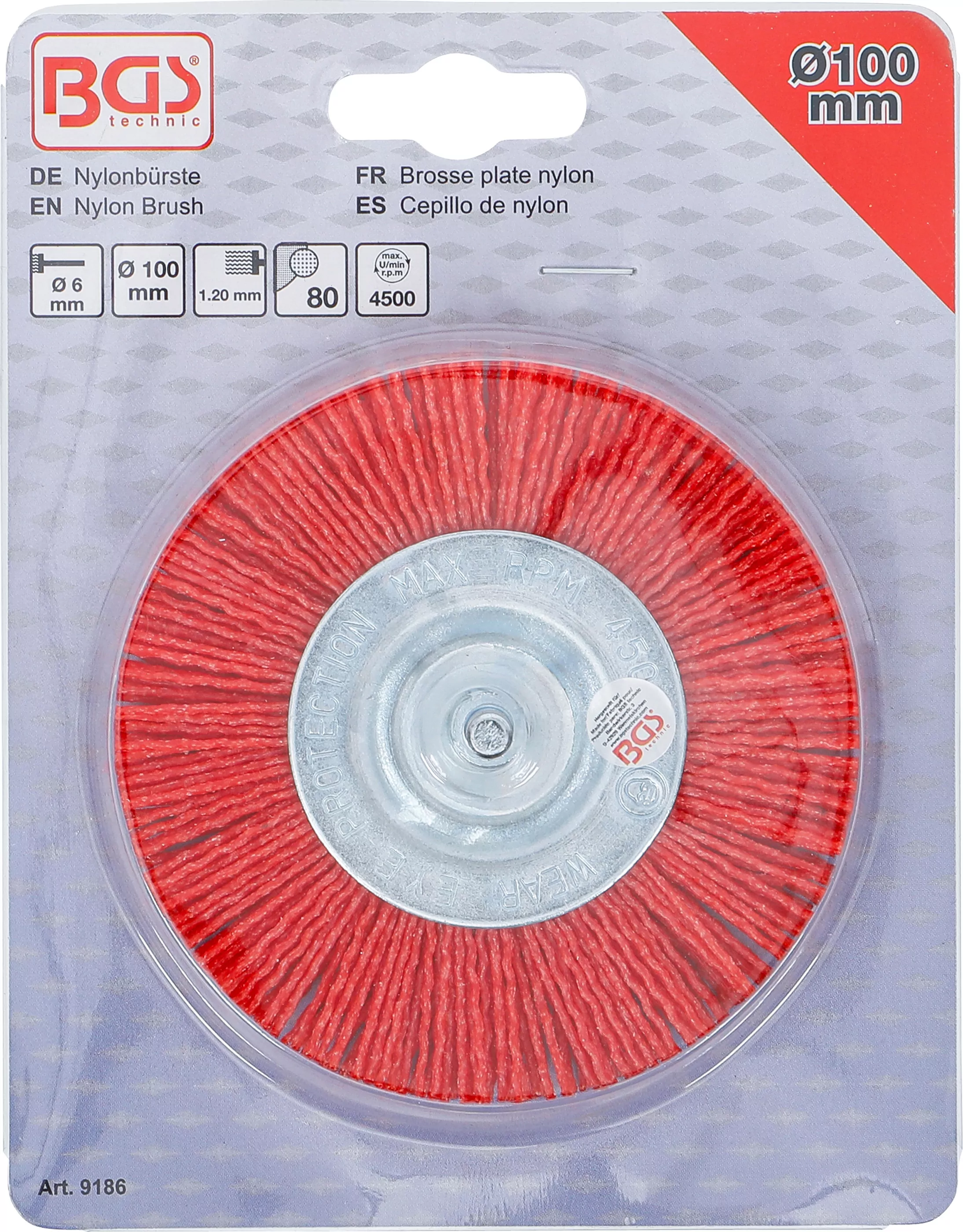 Nylonbürste | 100 mm | 6 mm Schaft