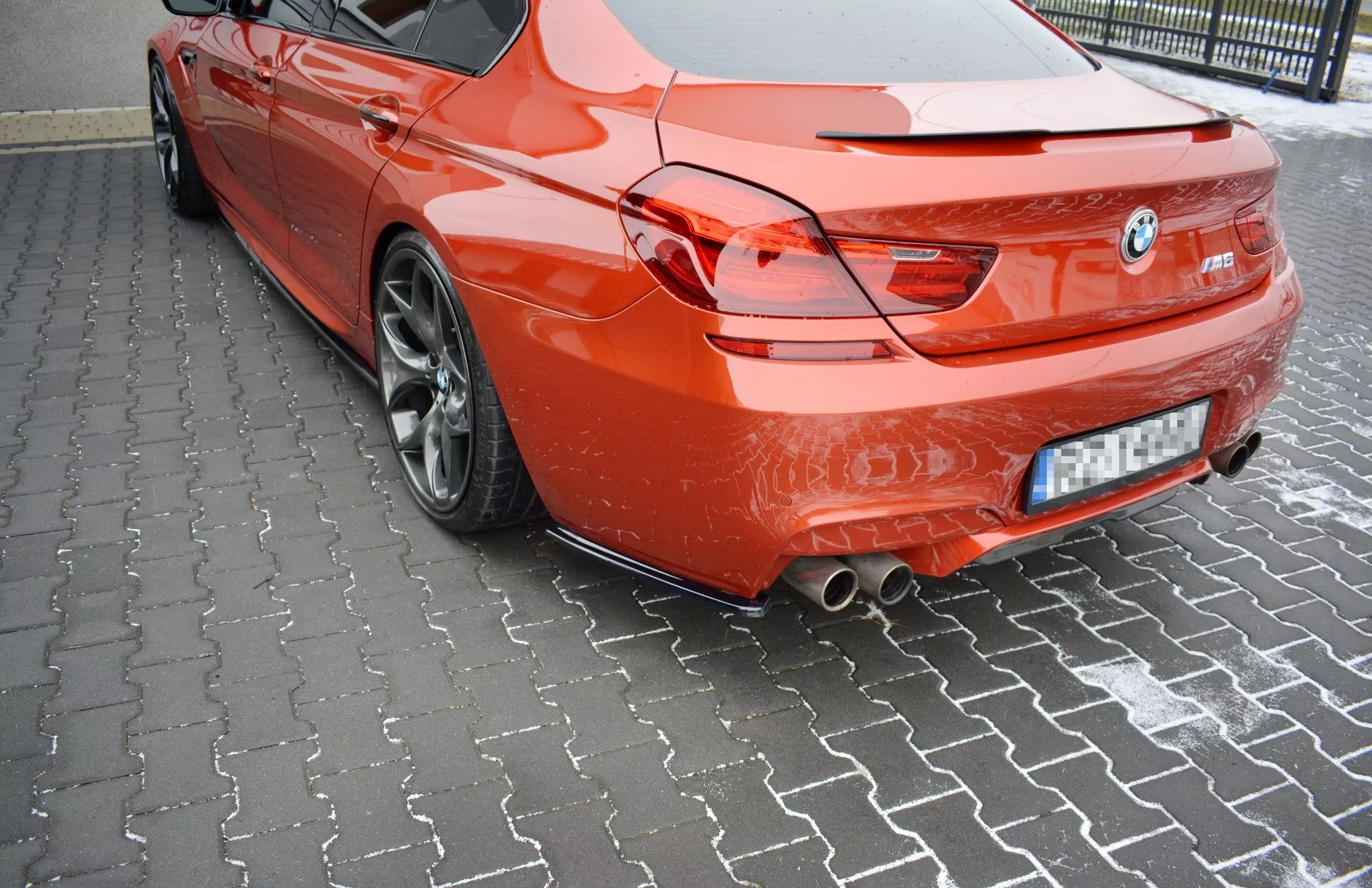 Heck Ansatz Flaps Diffusor Passend Für Diffusor Passend Für BMW M6 GRAN COUPÉ Schwarz Hochglanz Schwarz Hochglanz