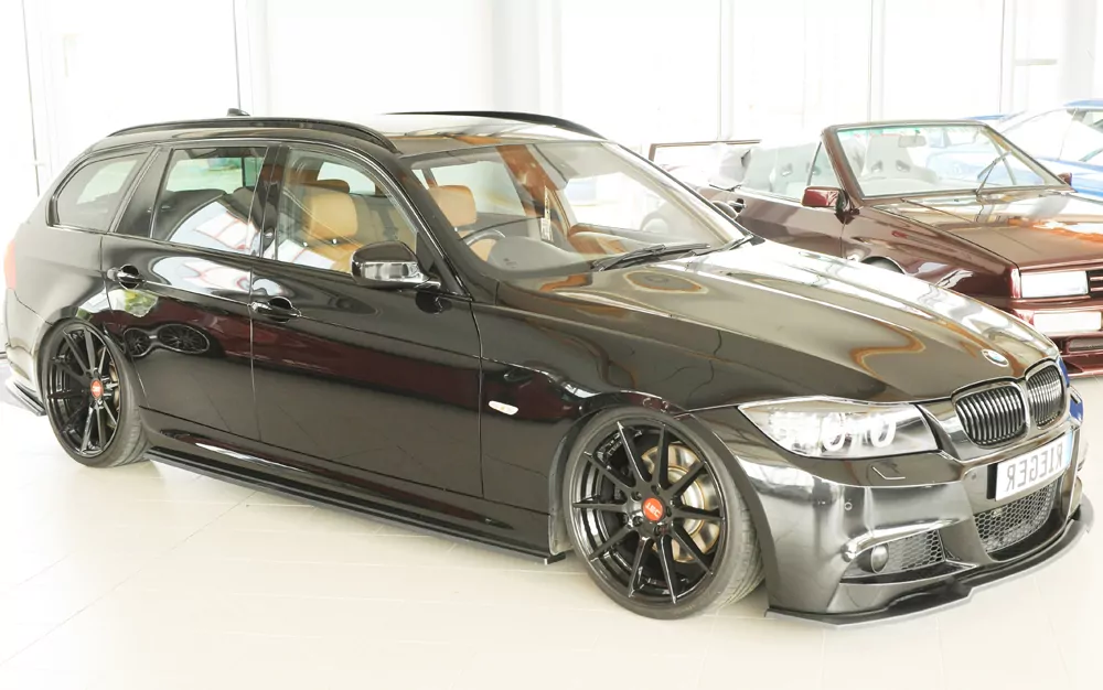 Rieger Seitenschweller rechts ansatz matt schwarz für BMW 3er E91 Touring 09.08- (ab Facelift) LCI