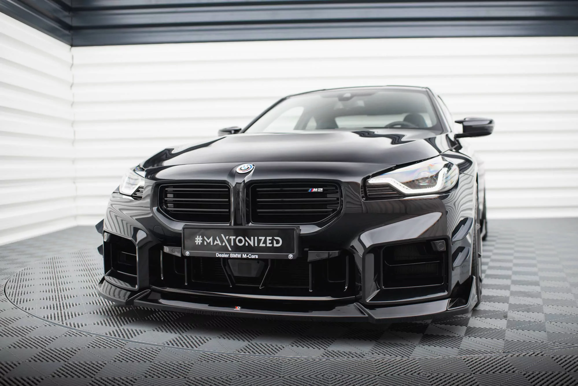 Front Ansatz V.5 Für BMW M2 G87 Schwarz Hochglanz