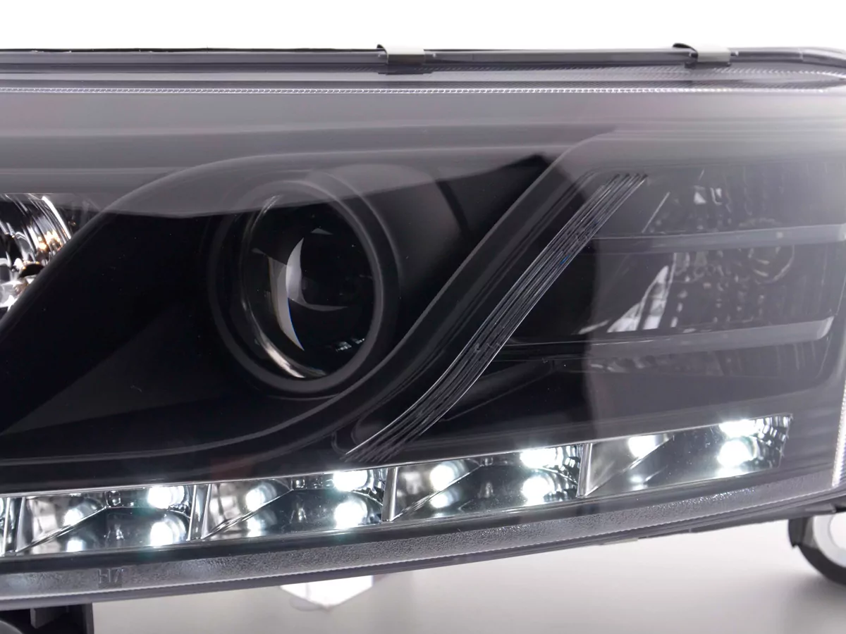 Scheinwerfer Set Daylight LED Tagfahrlicht Audi A6 Typ 4F Bj. 04-08 schwarz