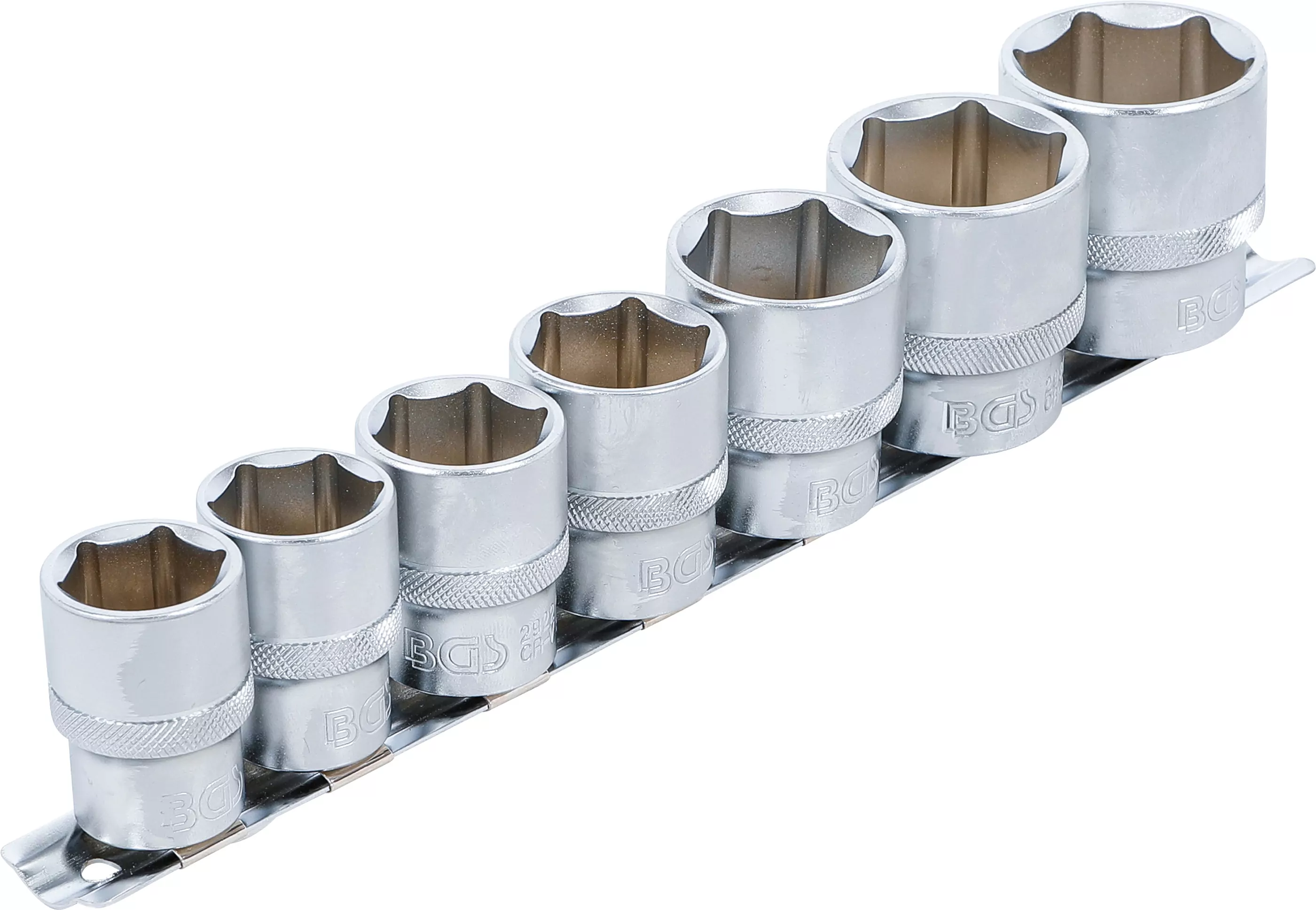 Steckschlüssel-Einsatz-Satz, Sechskant | Antrieb Innenvierkant 12,5 mm (1/2") | SW 20 - 32 mm | 7-tlg.