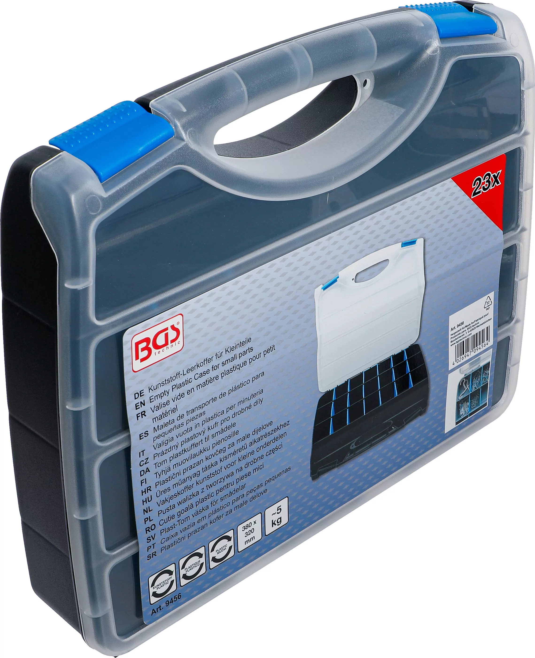 Kunststoff-Leerkoffer für Kleinteile