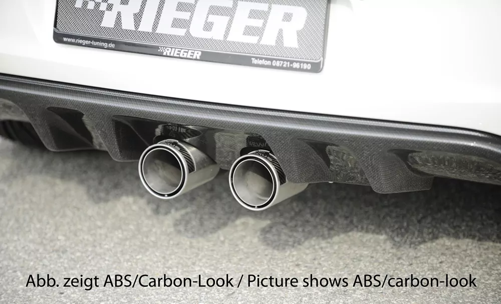 Rieger Heckeinsatz (GBL-59514) für VW Golf 6 - 5-tür. 10.08- schwarz glanz
