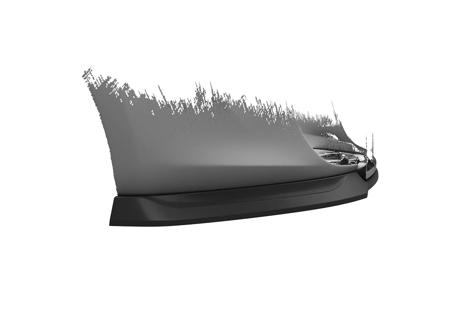 Cup-Spoilerlippe mit ABE für Renault Zoe CSL806 Schwarz Strukturiert