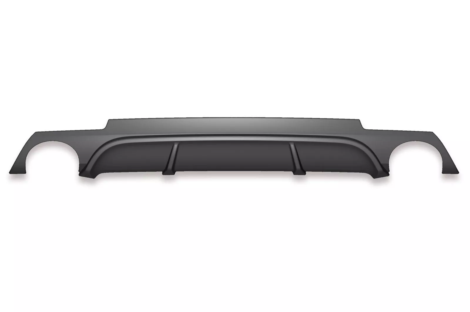 Heckansatz für VW Scirocco 3 R Lackierfreundlich (schwarz matt)