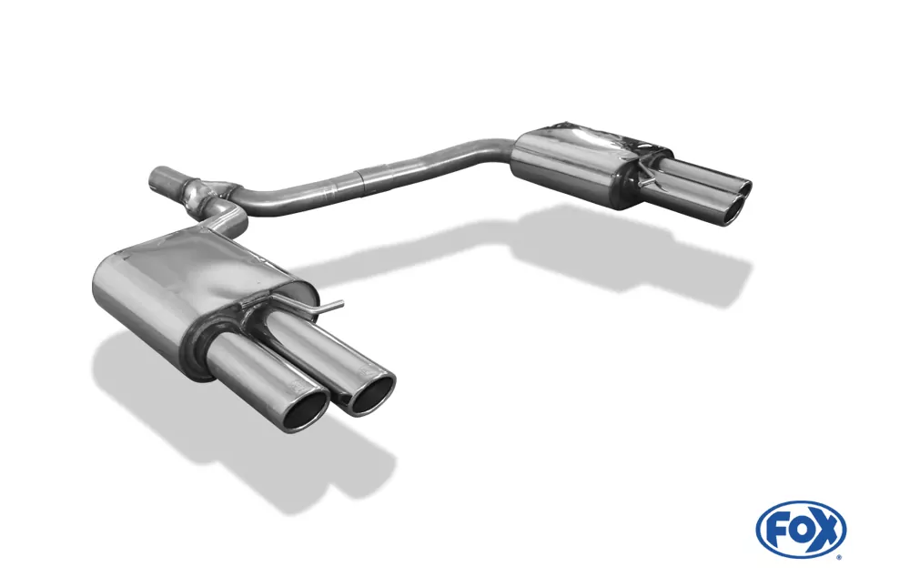 Audi A4 B8 Limousine/ Avant + S-Line  Endschalldämpfer rechts/links zweiflutig inkl. Y-Adapterrohr Ø55mm innen - 2x88x74 Typ 32 rechts/links