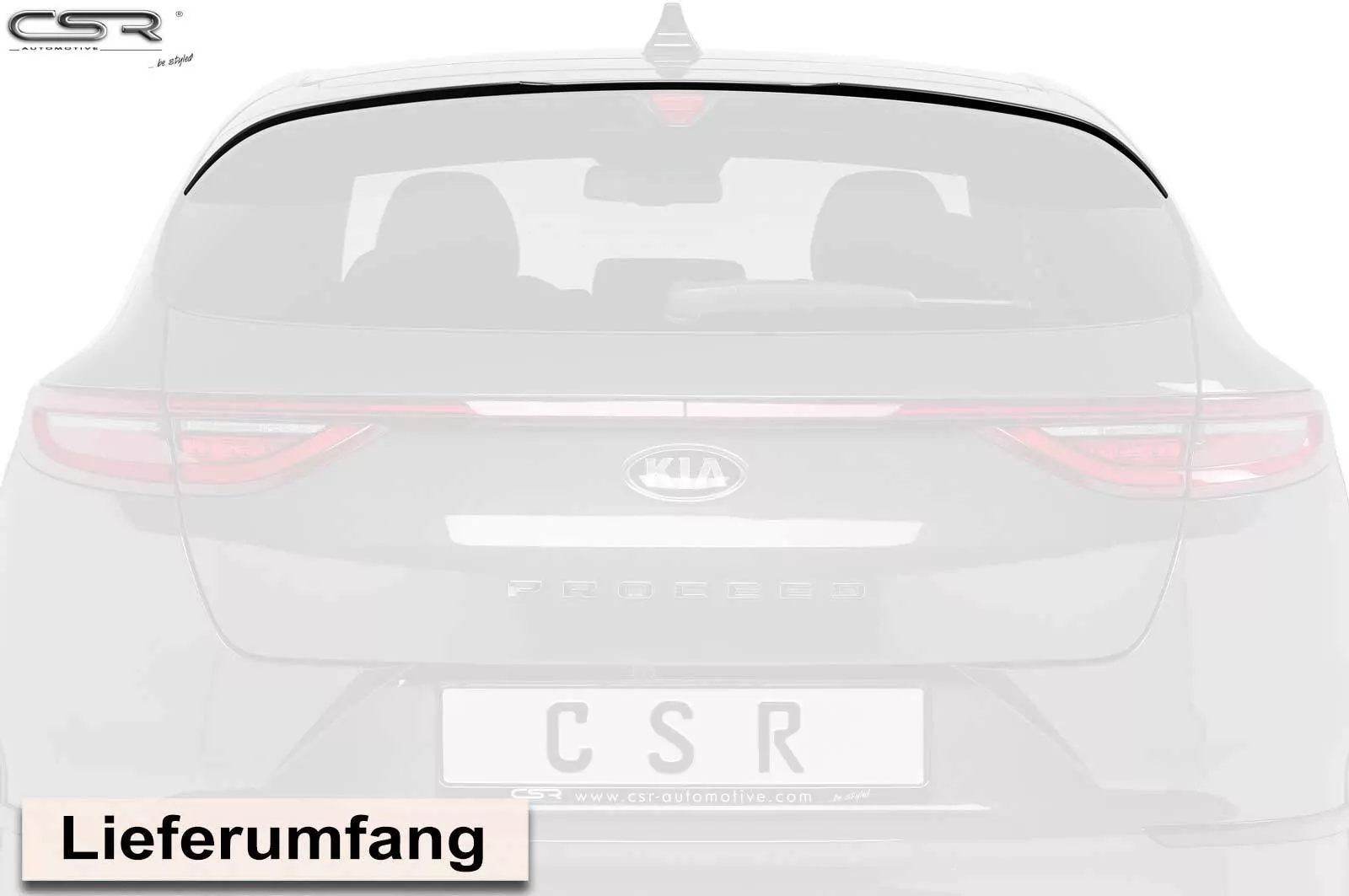 Heckflügel mit ABE für Kia Ceed SW /ProCeed (CD) HF659-M Carbon Look (matt)