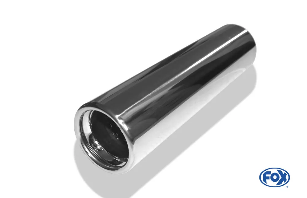 Anschweißendrohr Typ 13  Ø 76 mm / Länge: 300 mm - rund / eingerollt / gerade / mit Absorber