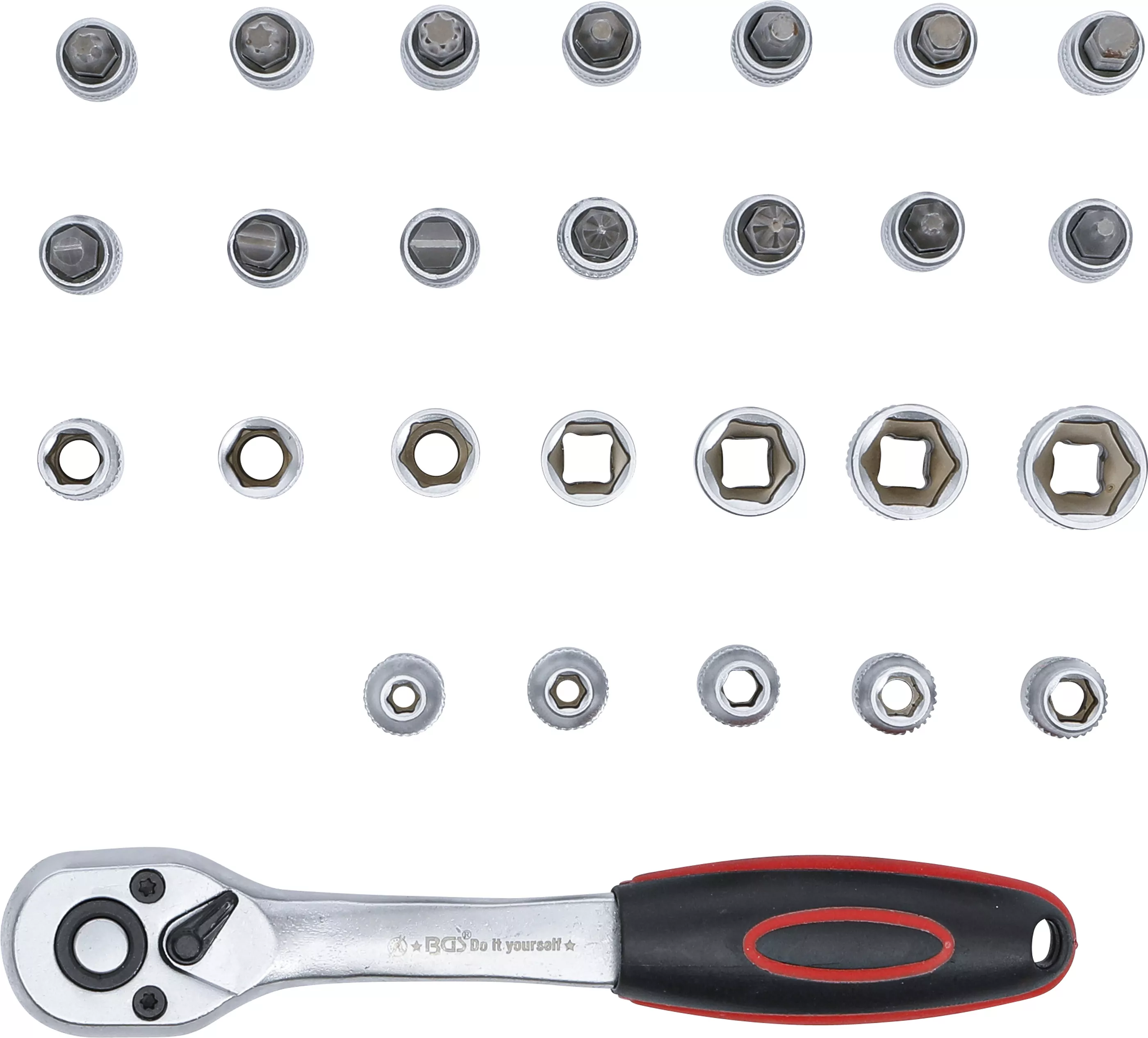 Steckschlüssel-Satz | Antrieb 6,3 mm (1/4") | SW 4 - 13 mm | 27-tlg.