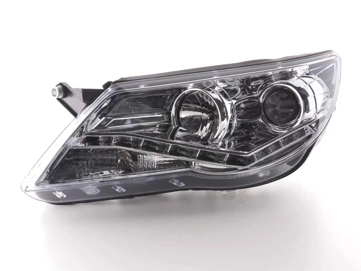 Scheinwerfer Set Daylight LED Tagfahrlicht VW Tiguan Bj. 07-11 chrom