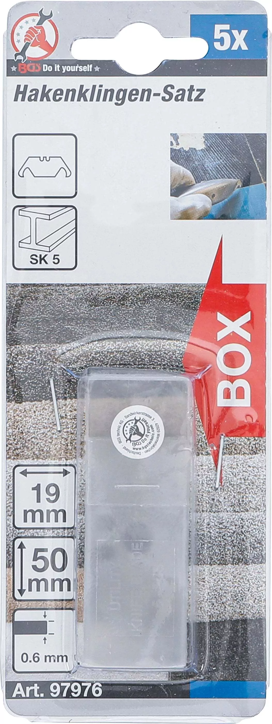 Hakenklingen-Satz | 19 mm | 5-tlg..