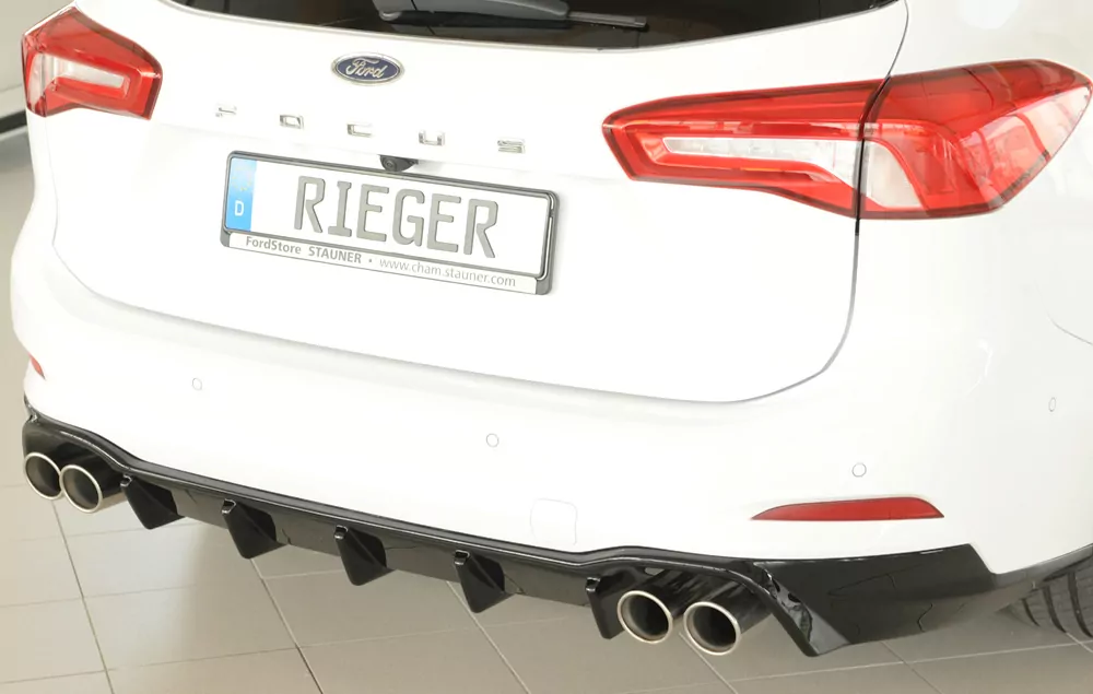 Rieger Heckeinsatz glanz schwarz für Ford Focus 4 ST (DEH) 5-tür. (Turnier) 04.22- (ab Facelift)