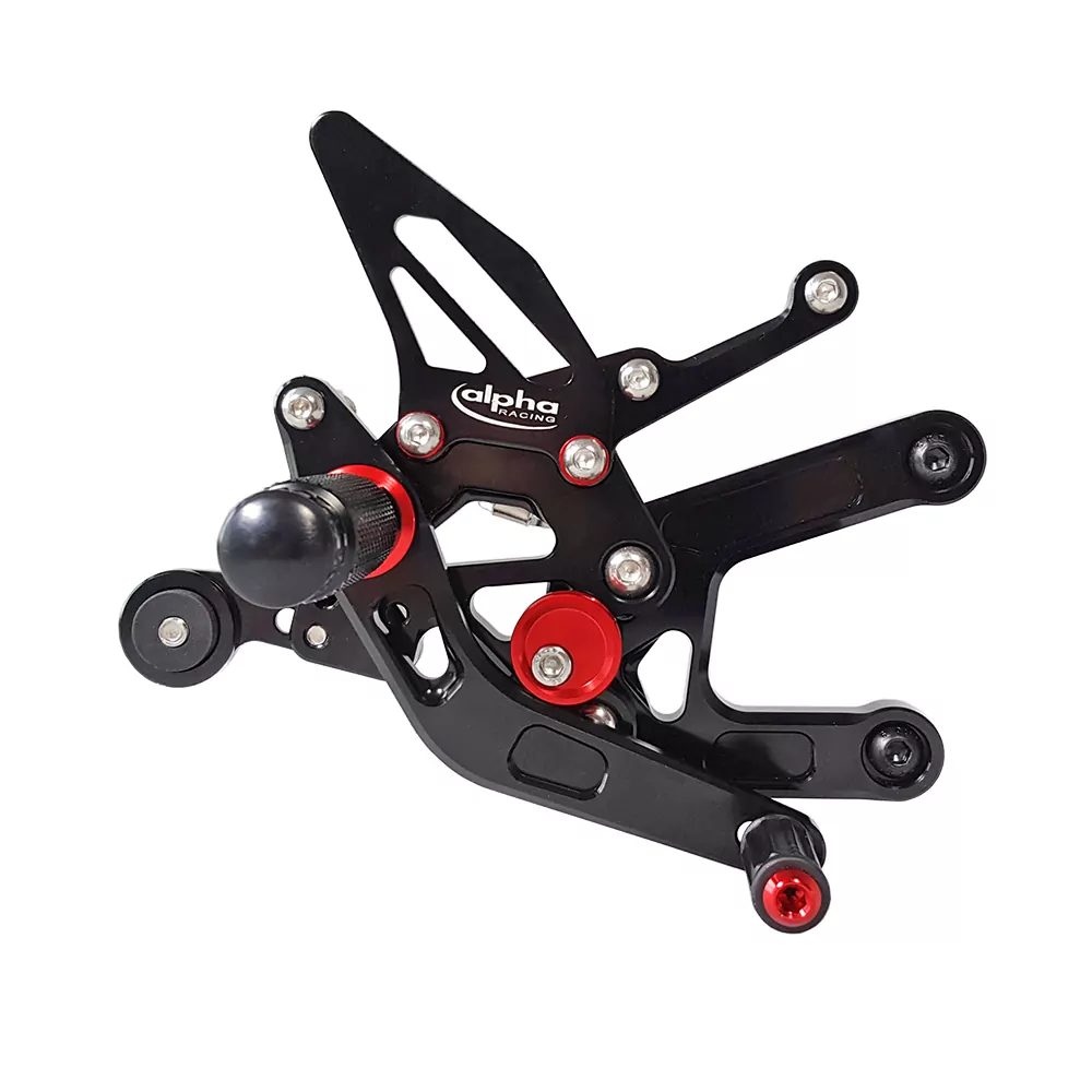 TRACK Fußrastenanlage schwarz Yamaha YZF-R6 RJ11 RJ15 RJ27 2006- ABE