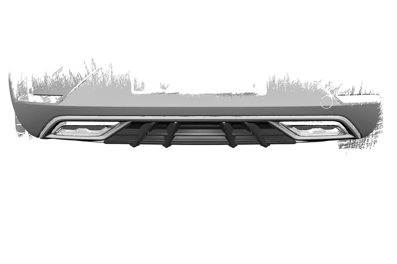 Heckansatz für Seat Leon IV (Typ KL) HA275 Schwarz Strukturiert