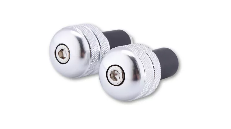 SHIN YO Bar End Weights, Silver, Knurled, For Steel Handlebars