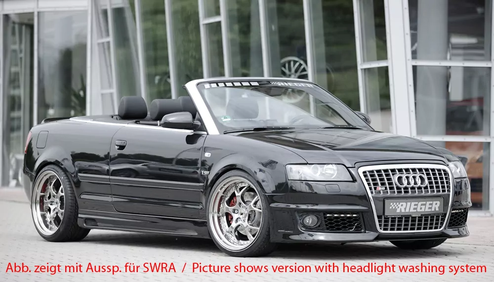 Rieger Spoilerstoßstange für Audi A4 (8H) - Cabrio 04.02-12.05 (bis Facelift) carbon optik