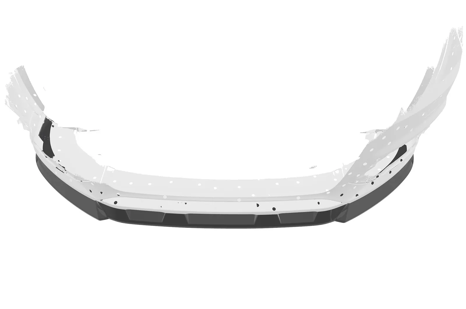 Cup-Spoilerlippe mit ABE für Audi Q3 (8U) CSL570 Schwarz Strukturiert