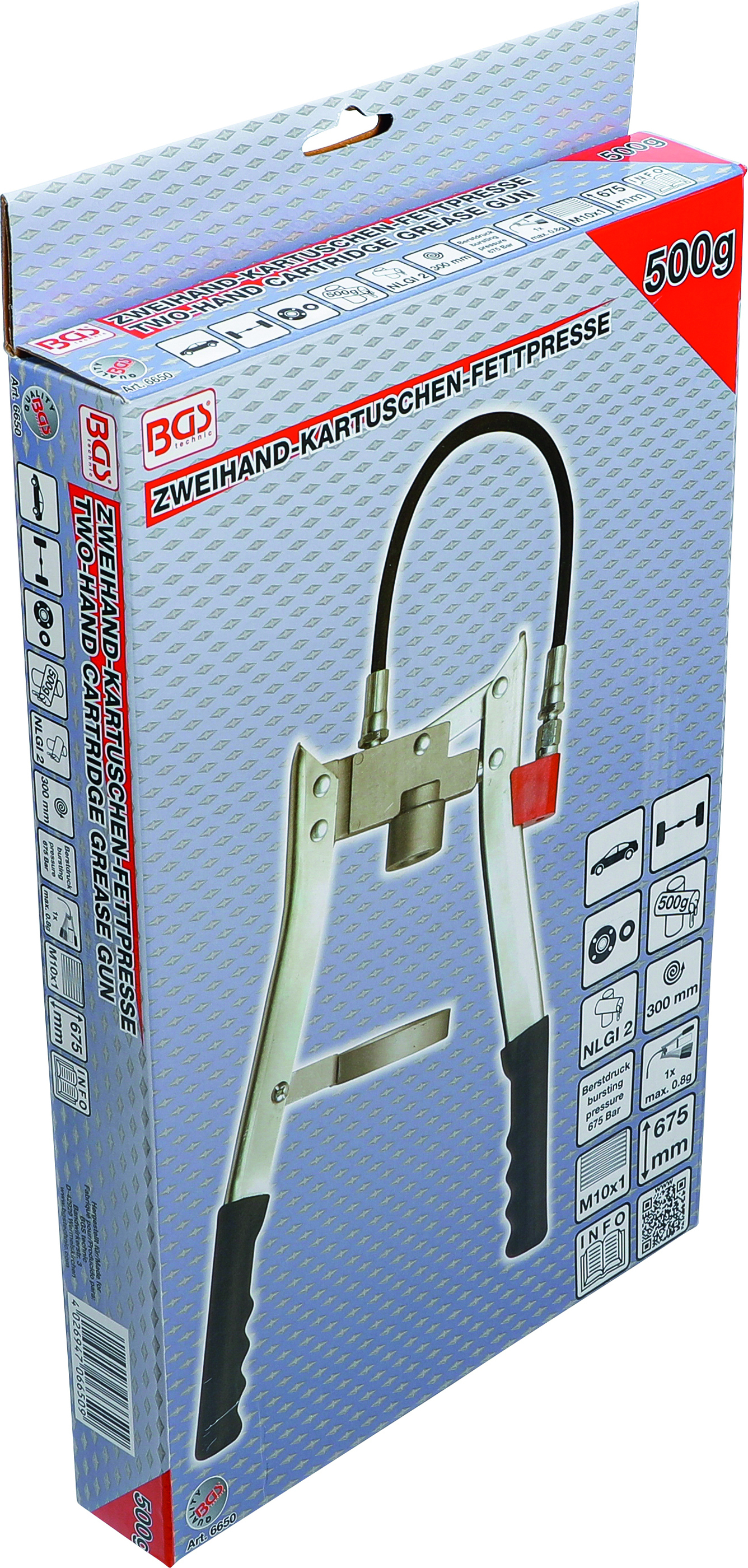 Zweihand-Kartuschen-Fettpresse | 500 g