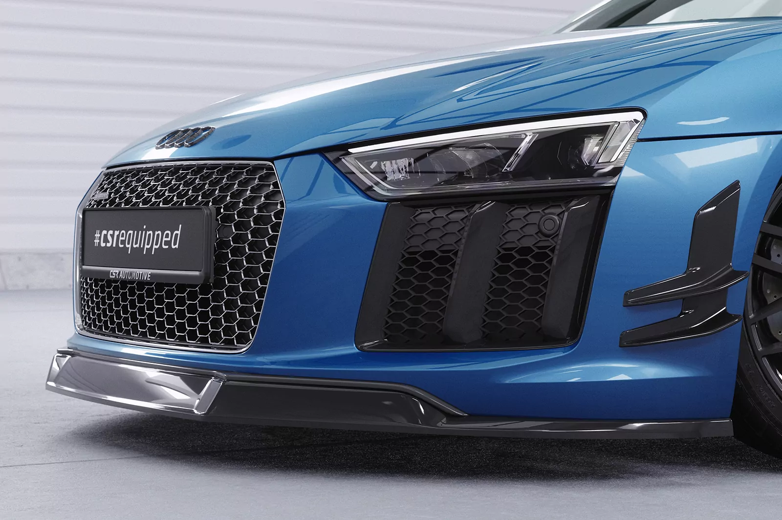 Cup-Spoilerlippe mit ABE für Audi R8 (Typ 4S) CSL451 Strukturiert (schwarz matt)