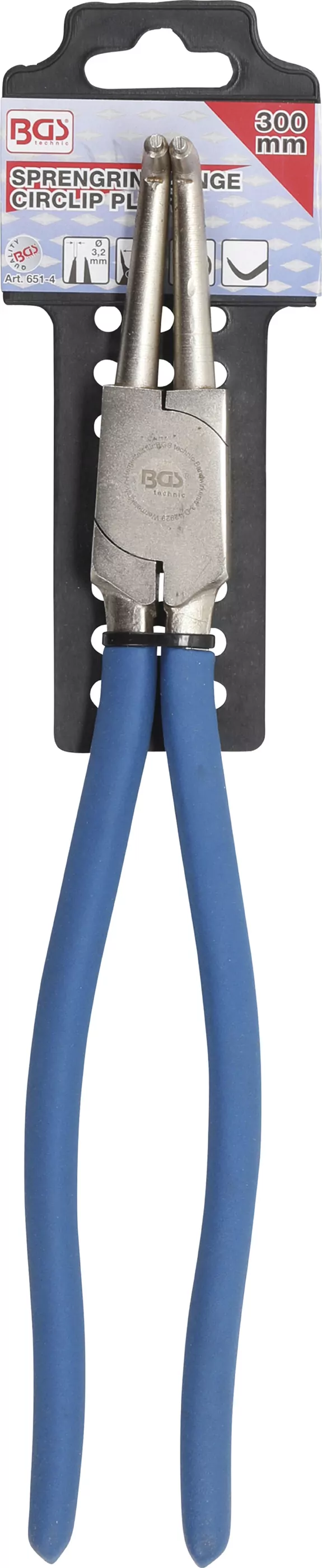 Sprengringzange | abgewinkelt | für Innensprengringe | 300 mm