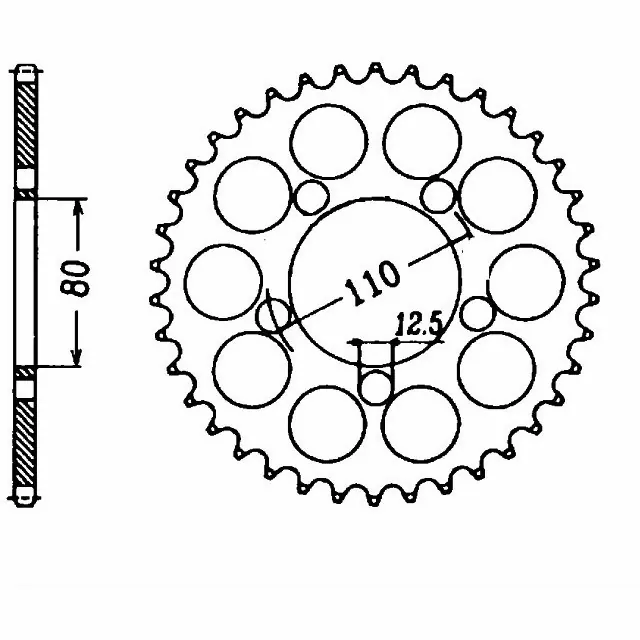 EK-Chain Kettensatz 530DEX für Triumph 900 Tiger Modelljahr 1999-2000 Typ ab Fgst.Nr.71699