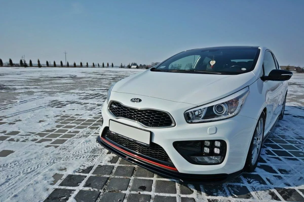 Front Ansatz Passend Für V.1 Passend Für KIA CEE"D / PRO CEE"D GT MK2 Schwarz Hochglanz Schwarz Hochglanz