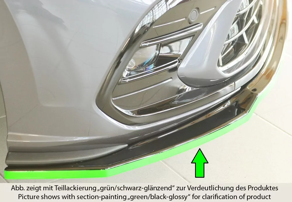 Rieger Spoilerschwert glanz schwarz für VW Polo (AW) R-Line 5-tür. 06.21- (ab Facelift)