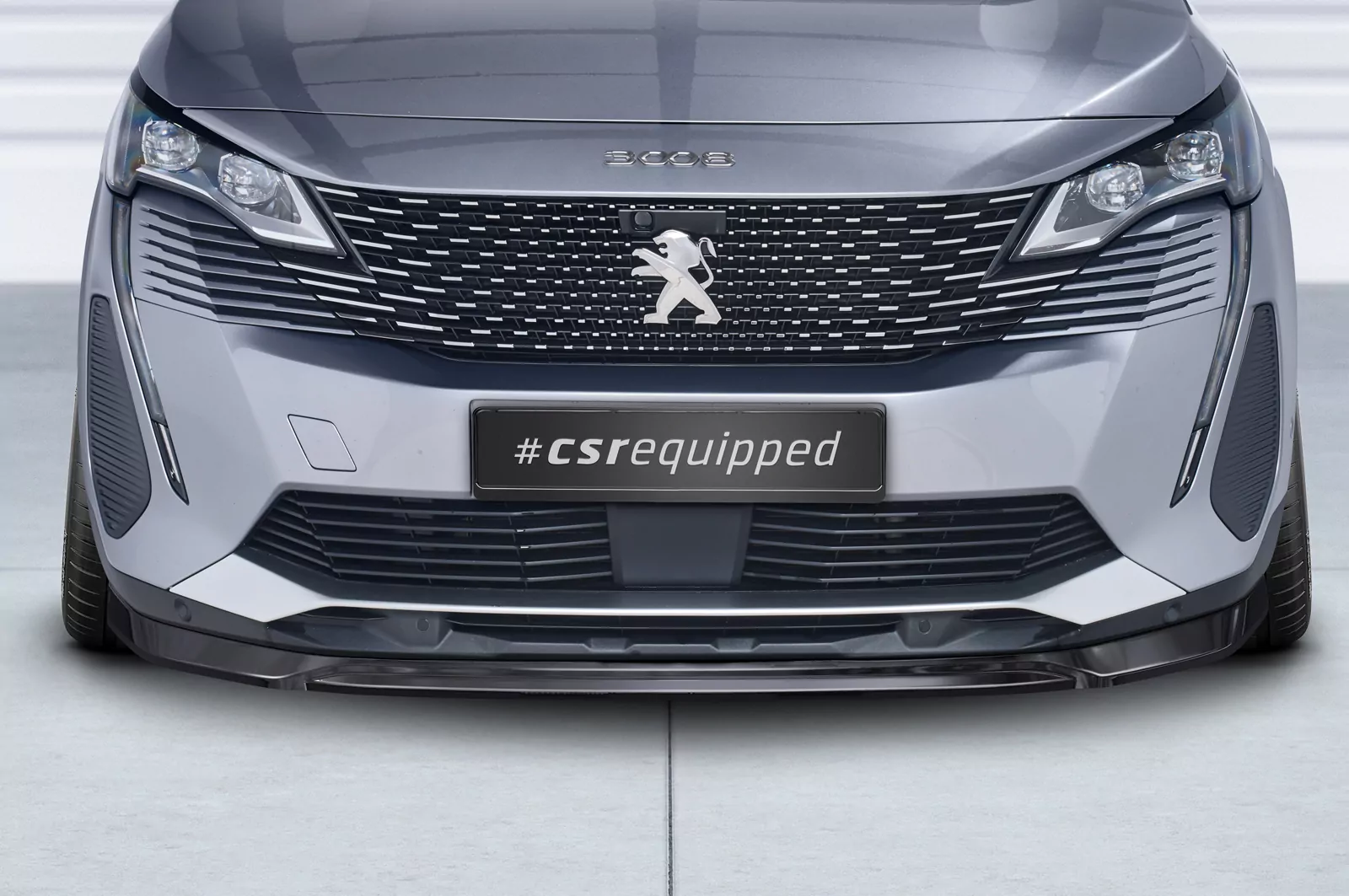 Cup-Spoilerlippe mit ABE für Peugeot 3008 (2. Gen) CSL688 Schwarz Strukturiert