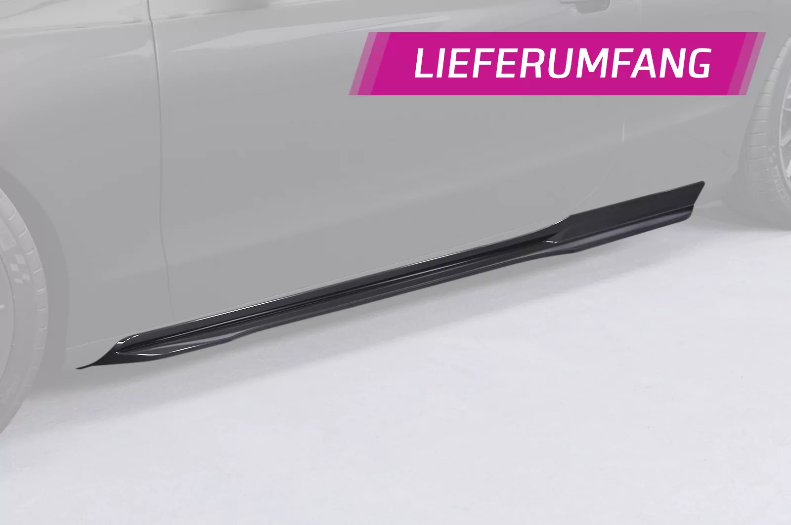 Seitenschweller für Audi A5 8T Coupe und Cabrio SS512 Schwarz Strukturiert