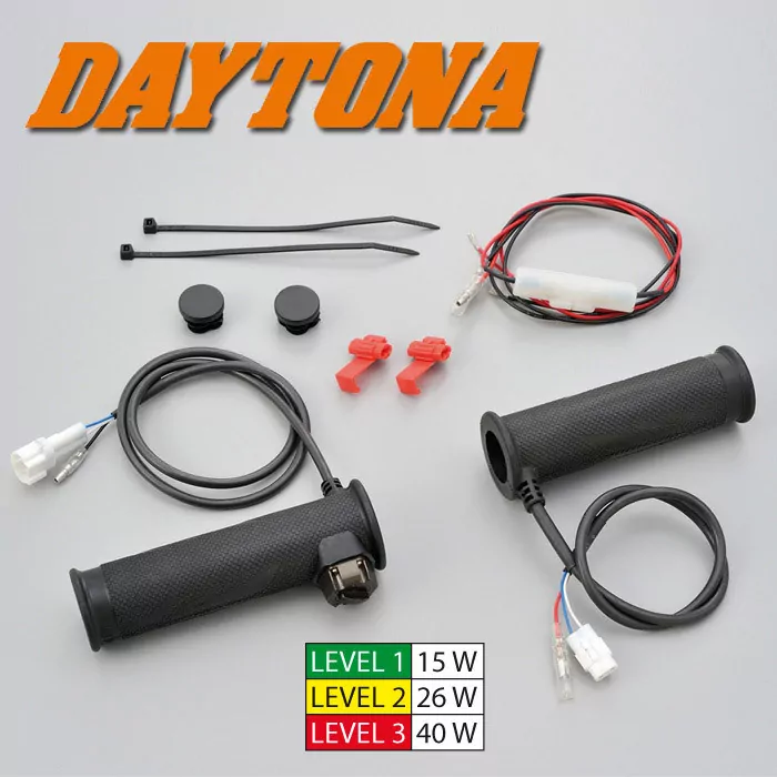 Heizgriffe | 7/8"-22 Mm | Daytona Iv | Offen | Länge: L 134 Mm + R 124 Mm | 3 Fach Verstellbar