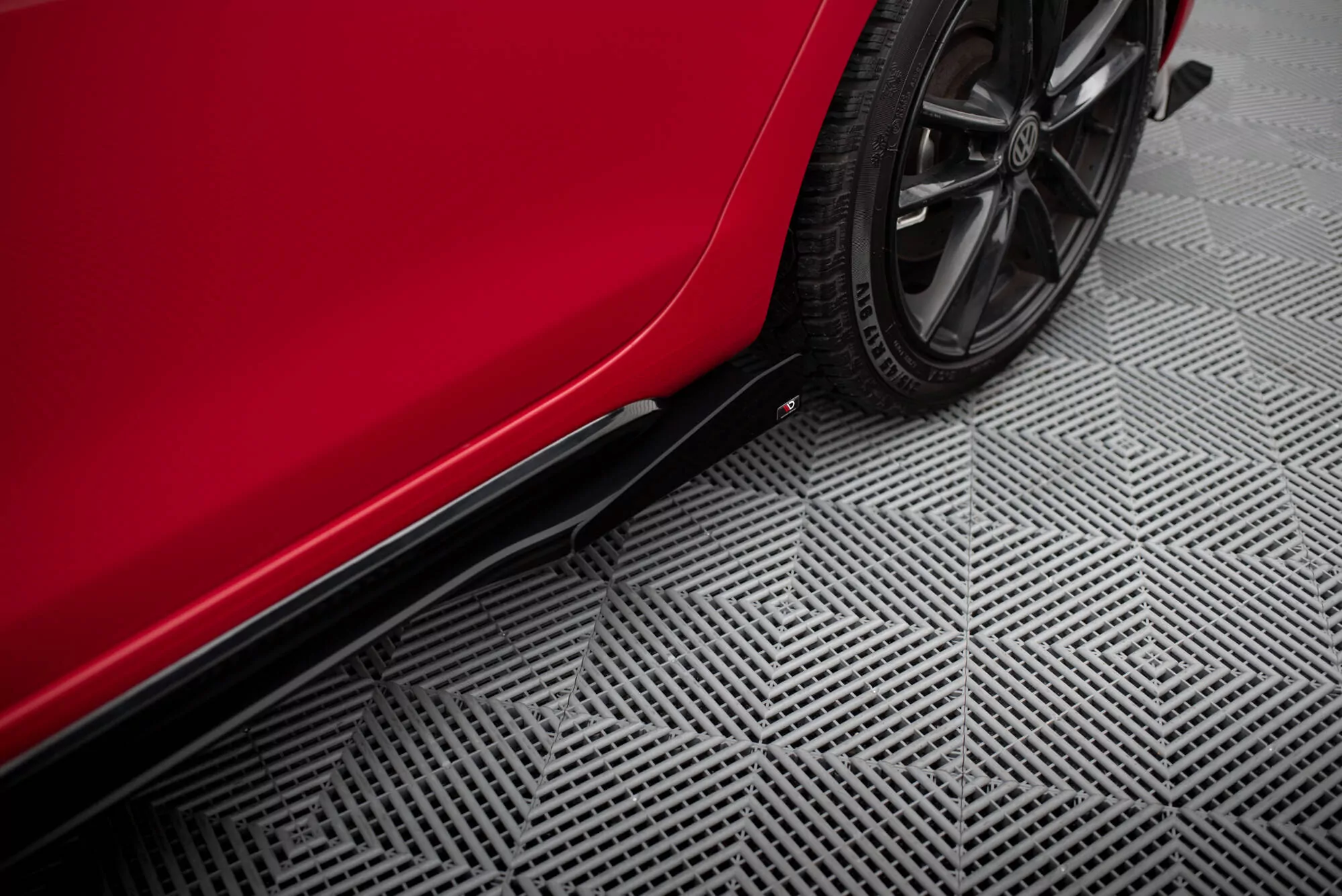 Robuste Racing Seitenschweller Ansatz Für Für + Flaps Volkswagen Golf GTI Mk6  Schwarz Hochglanz