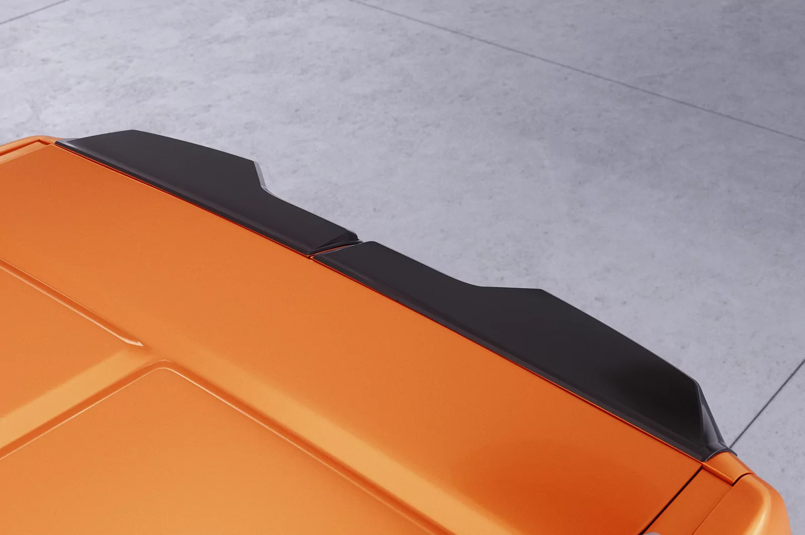 Heckflügel mit ABE für Ford Transit MK7 Custom mit Hecktüren HF964 Schwarz Strukturiert