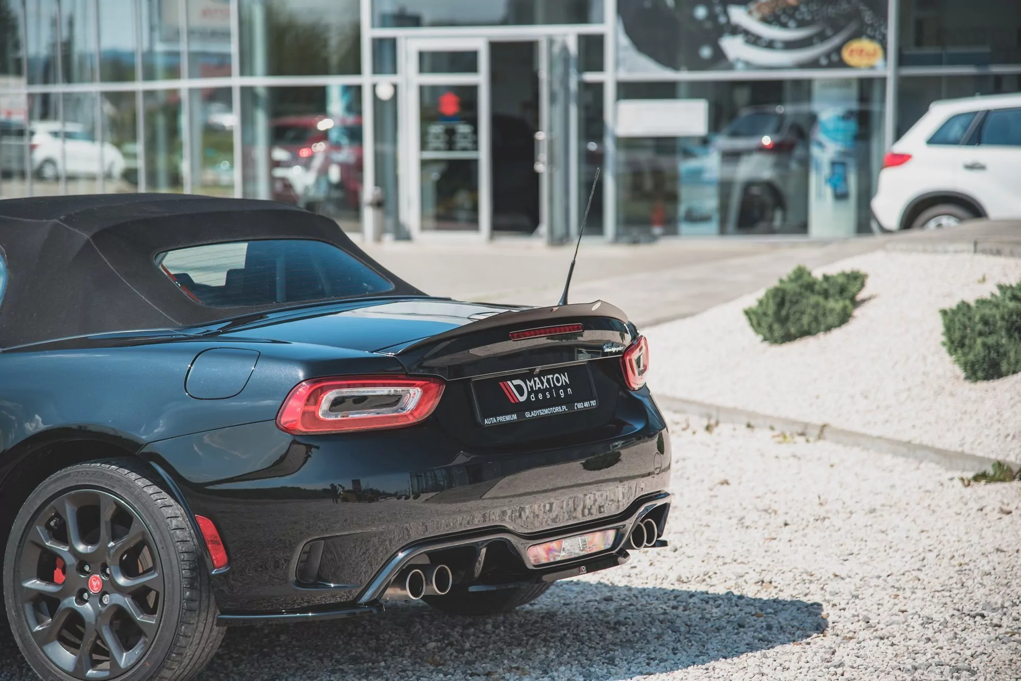Spoiler CAP Passend Für Fiat 124 Spider Abarth Schwarz Hochglanz