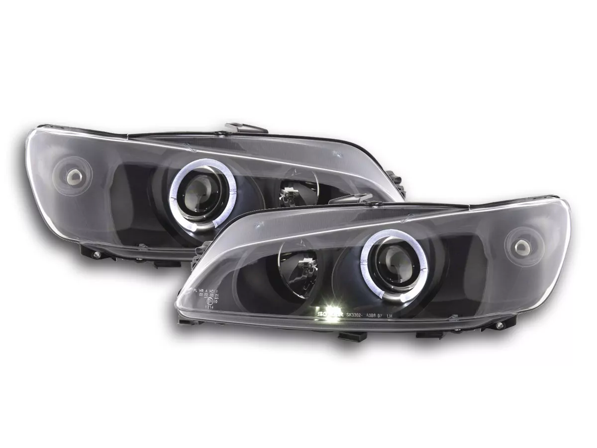 Scheinwerfer Set Peugeot 306 Bj. 97-00 schwarz